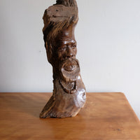 Makonde Root Wood Bust – Tribal Elder Portrait Sculpture