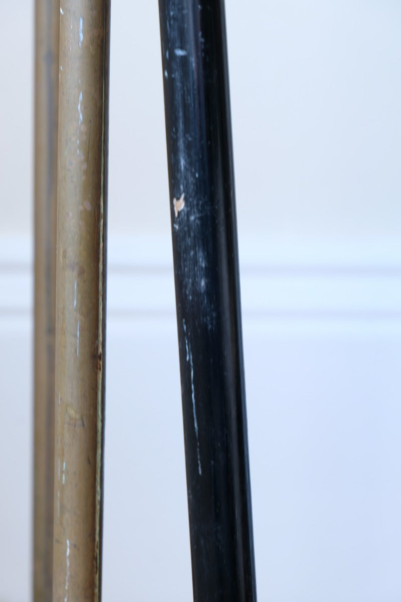 Ebonised & Hallmarked Silver Walking Stick With Engraving