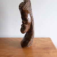Makonde Root Wood Bust – Tribal Elder Portrait Sculpture