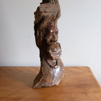 Makonde Root Wood Bust – Tribal Elder Portrait Sculpture