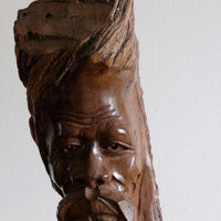 Makonde Root Wood Bust – Tribal Elder Portrait Sculpture