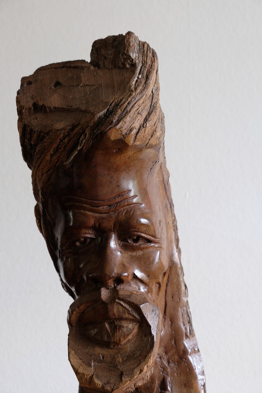 Makonde Root Wood Bust – Tribal Elder Portrait Sculpture