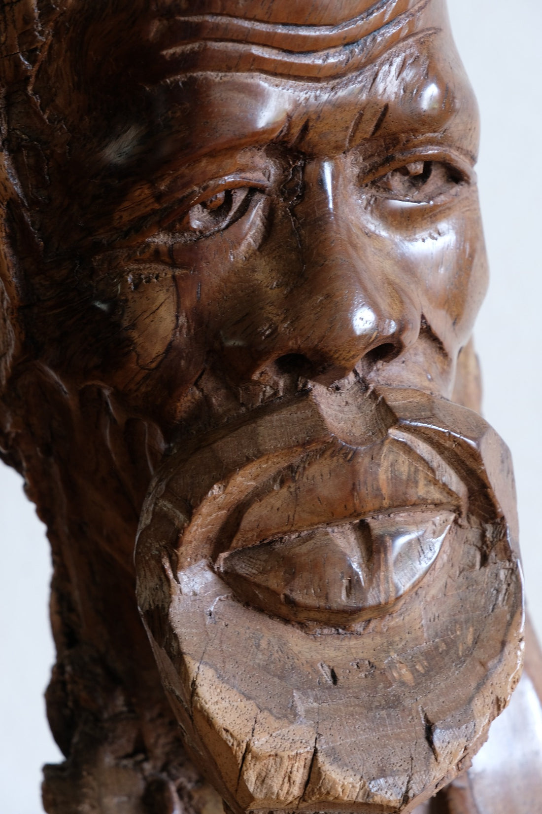 Makonde Root Wood Bust – Tribal Elder Portrait Sculpture