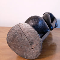 Base of the Mid century Kenyan/Tanzanian ebony figure dense black wood