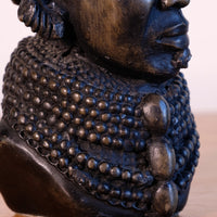 decorative african bust with expressive detail