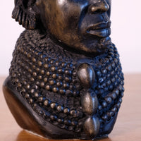 decorative african bust with expressive detail