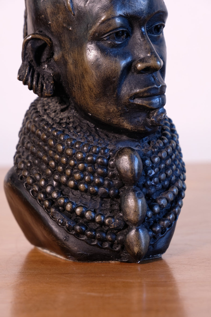 decorative african bust with expressive detail