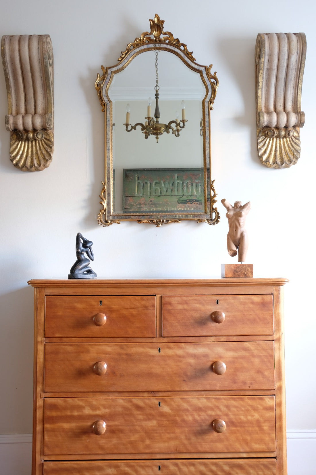 Victorian Scottish Satin Birch Chest Of Drawers With Plinth Drawer