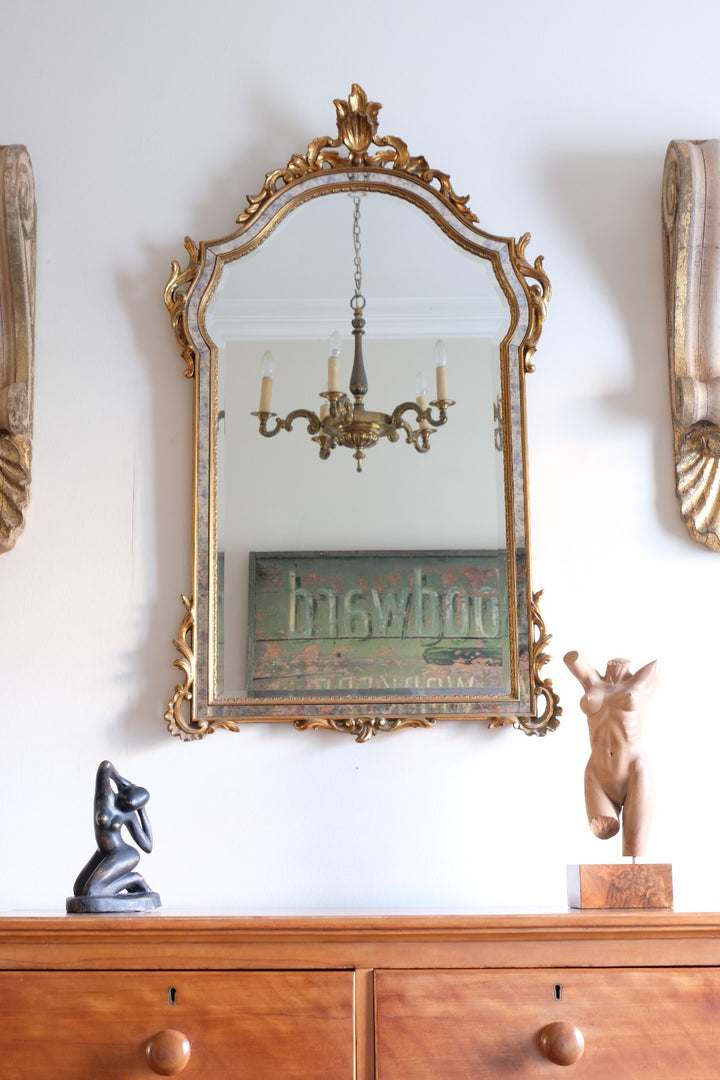 Italian Baroque Giltwood Wall Mirror 1957