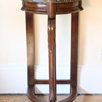 Mahogany & Marble Serpentine Console Table