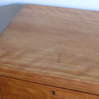 Victorian Scottish Satin Birch Chest Of Drawers With Plinth Drawer