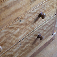 Victorian Scottish Satin Birch Chest Of Drawers With Plinth Drawer