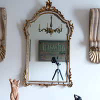 talian Baroque Giltwood Wall Mirror 1957