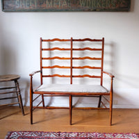 antique english country hallway bench