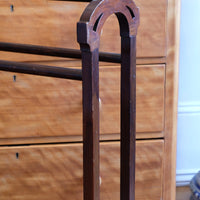 Fret work on a Victorian Inlaid Rosewood Towel Rail Clothes Horse Antique Stand