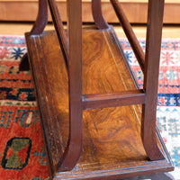 end view - rosewood inlay base on the Victorian Inlaid Rosewood Towel Rail Clothes Horse Antique Stand