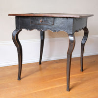 18th Century Ebonised Side Table With A Single Drawer