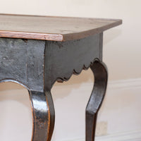 18th Century Ebonised Side Table With A Single Drawer