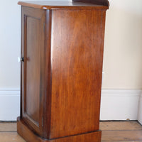 19th Century Mahogany Bedside night stand Cupboard with Single Door & Curved Corners
