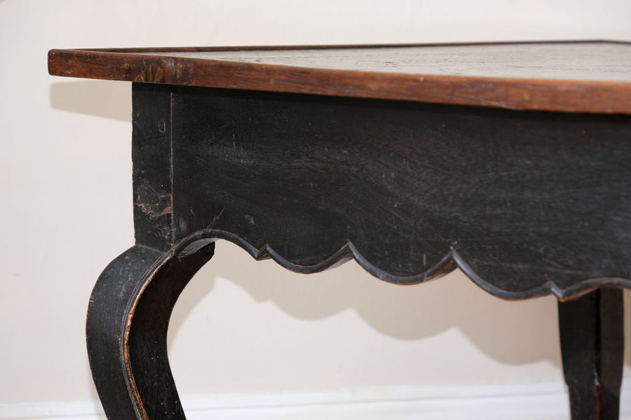 18th Century Ebonised Side Table With A Single Drawer