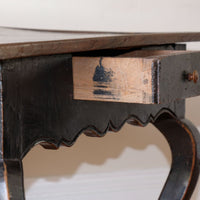 18th Century Ebonised Side Table With A Single Drawer