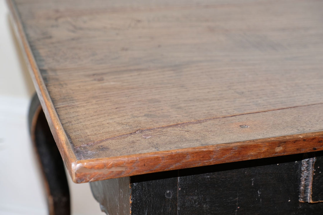 18th Century Ebonised Side Table With A Single Drawer