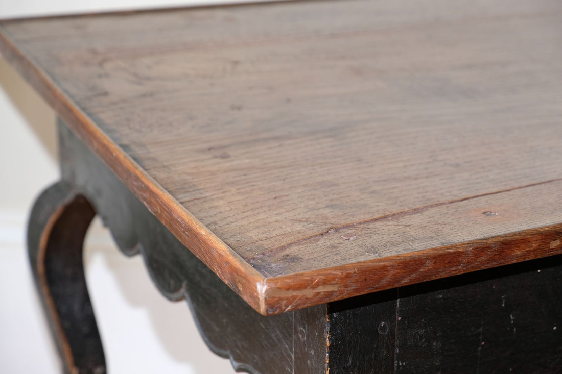 18th Century Ebonised Side Table With A Single Drawer
