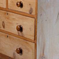 close pp of view on a Victorian Pine Chest of Drawers – Two Small Over Two Deep