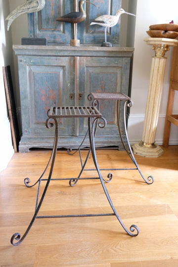 Pair Of Wrought Iron Decorative Plant Stands