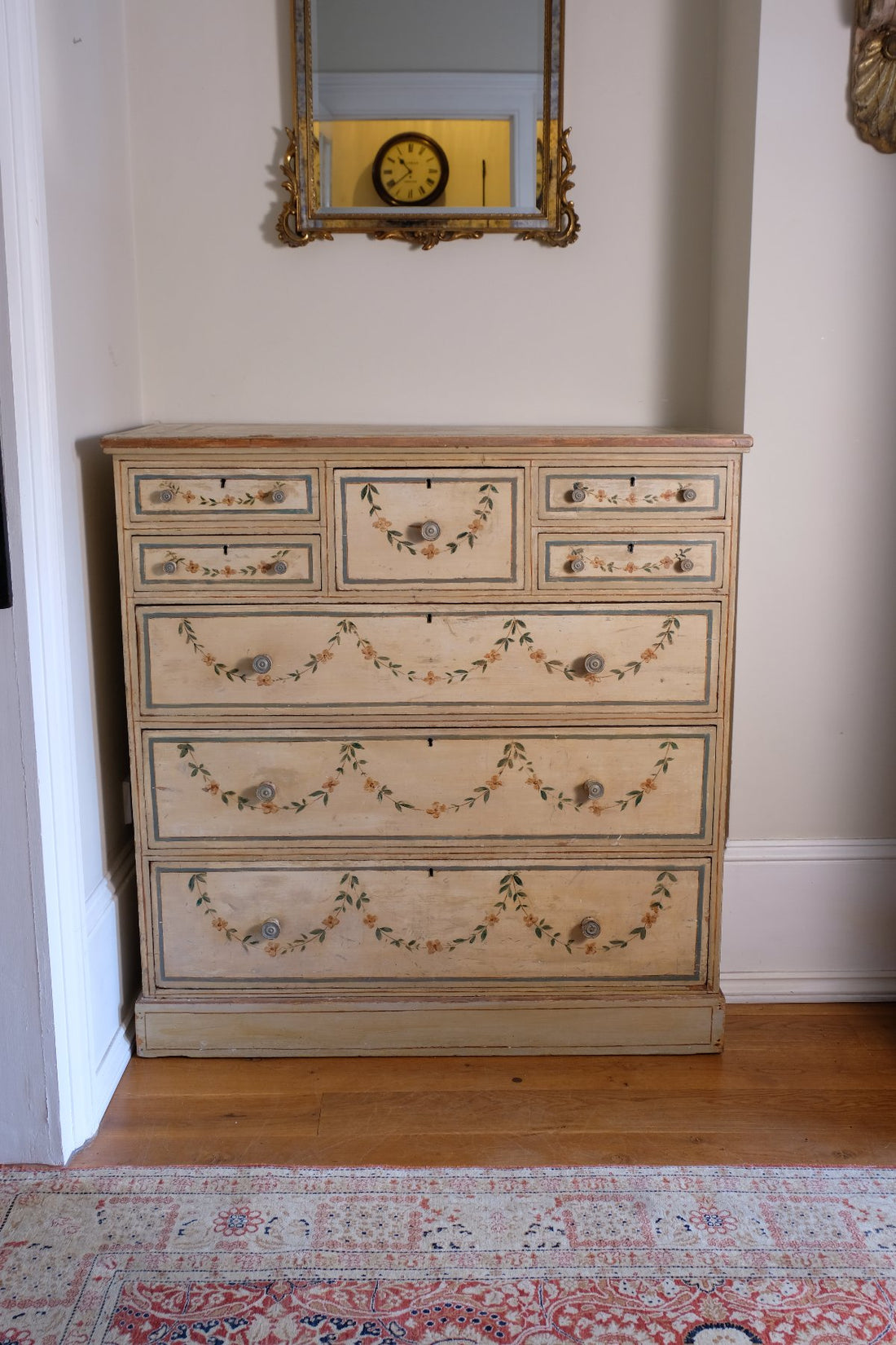 Antique French Painted Commode with Central Deep Drawer, Circa 1800