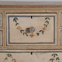 close up of central drawers - Antique French Painted Commode with Central Deep Drawer, Circa 1800