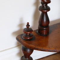 Walnut Étagère With Waterfall Shelves  & Barley Twist Columns