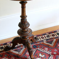 19th Century Burr Walnut & Marquetry Round Side Table