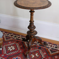 19th Century Burr Walnut & Marquetry Round Side Table