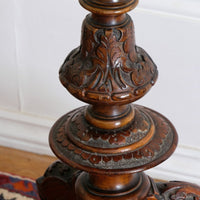 19th Century Burr Walnut & Marquetry Round Side Table