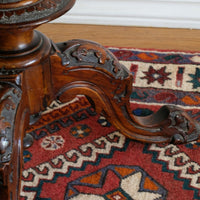 19th Century Burr Walnut & Marquetry Round Side Table