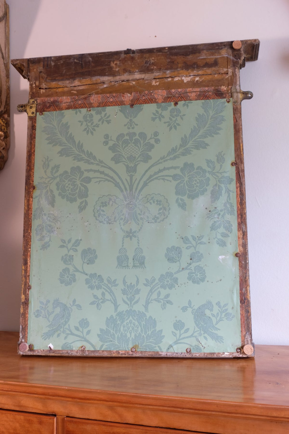 Regency pier mirror with original foxed bevelled glass and giltwood frame circa 1820s