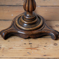 English Regency Burr Walnut Candlestand Table Circa 1815–1825 with Tripod Weighted Base