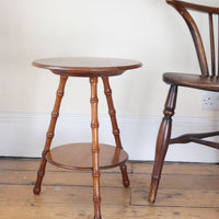 William Gerrard mahogany cricket table with faux bamboo legs