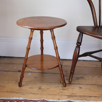 William Gerrard mahogany cricket table with faux bamboo legs