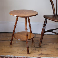William Gerrard mahogany cricket table with faux bamboo legs