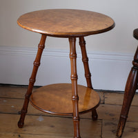William Gerrard mahogany cricket table with faux bamboo legs