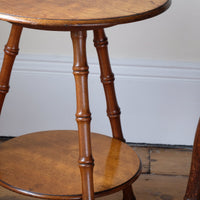 William Gerrard mahogany cricket table with faux bamboo legs