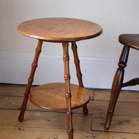 William Gerrard mahogany cricket table with faux bamboo legs