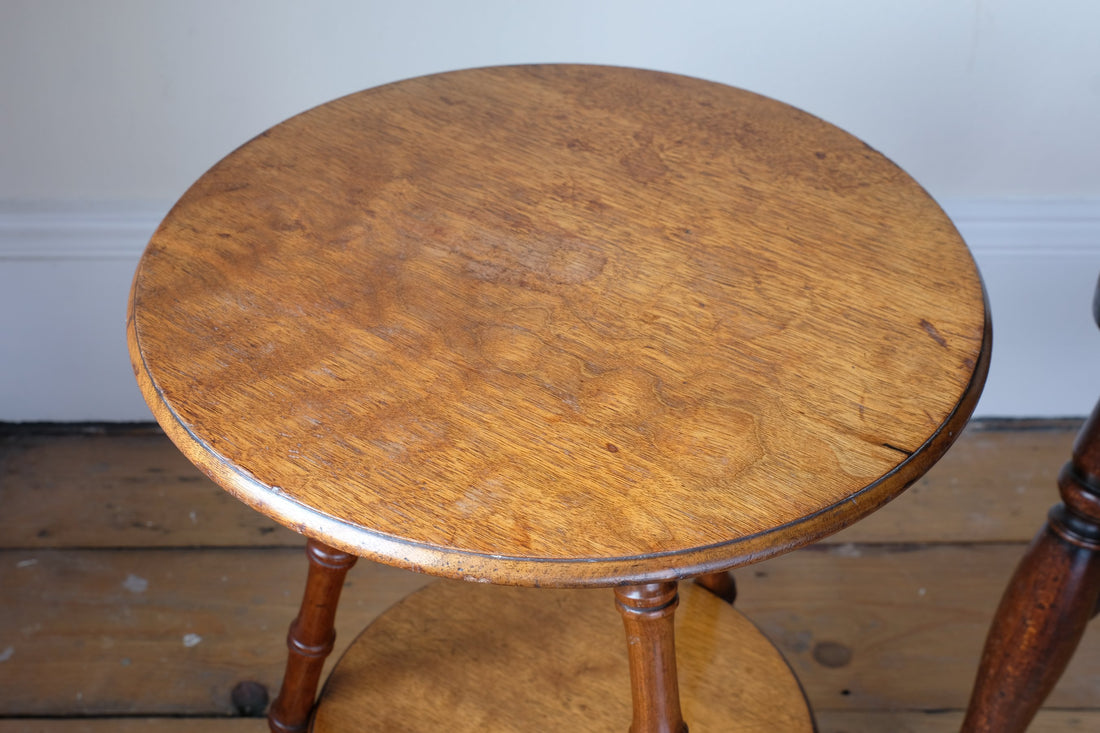 William Gerrard mahogany cricket table with faux bamboo legs