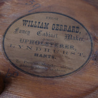 Orginal Label - William Gerrard mahogany cricket table with faux bamboo legs