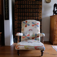 Afghan Suzani Kilim Upholstered 19th Century Country House Armchair