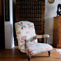 Afghan Suzani Kilim Upholstered 19th Century Country House Armchair