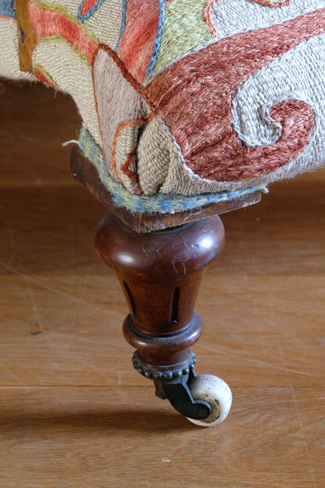 Afghan Suzani Kilim Upholstered 19th Century Country House Armchair