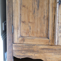 Late 19th Century Pine Rustic Two Door Cupboard